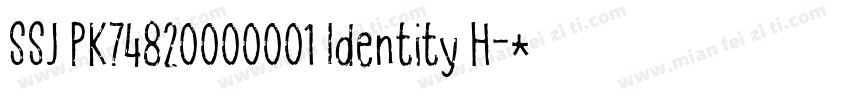 SSJ PK74820000001 Identity H字体转换